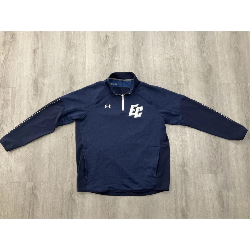 Under Armour EC Half-Zip Pullover Shirt Navy Blue Running XL